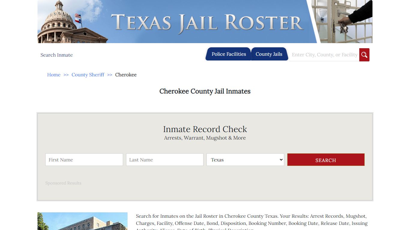 Cherokee County Jail Inmates - Jail Roster Search