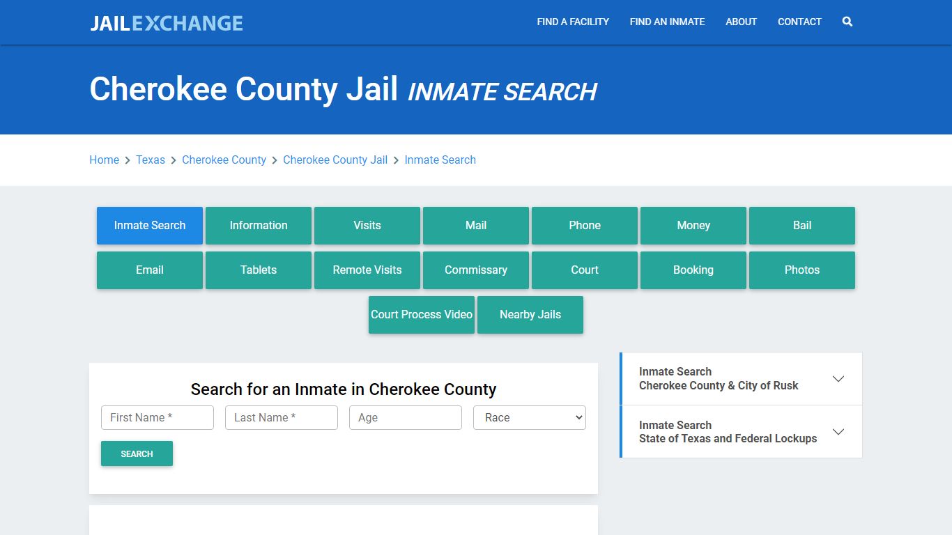 Cherokee County Jail, TX Inmate Search: Roster & Mugshots - Jail Exchange